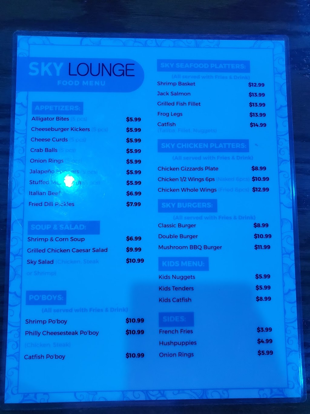 Sky Lounge | restaurant | 4564 Bennington Ave, Baton Rouge, LA 70808, USA | 2259601526 OR +1 225-960-1526