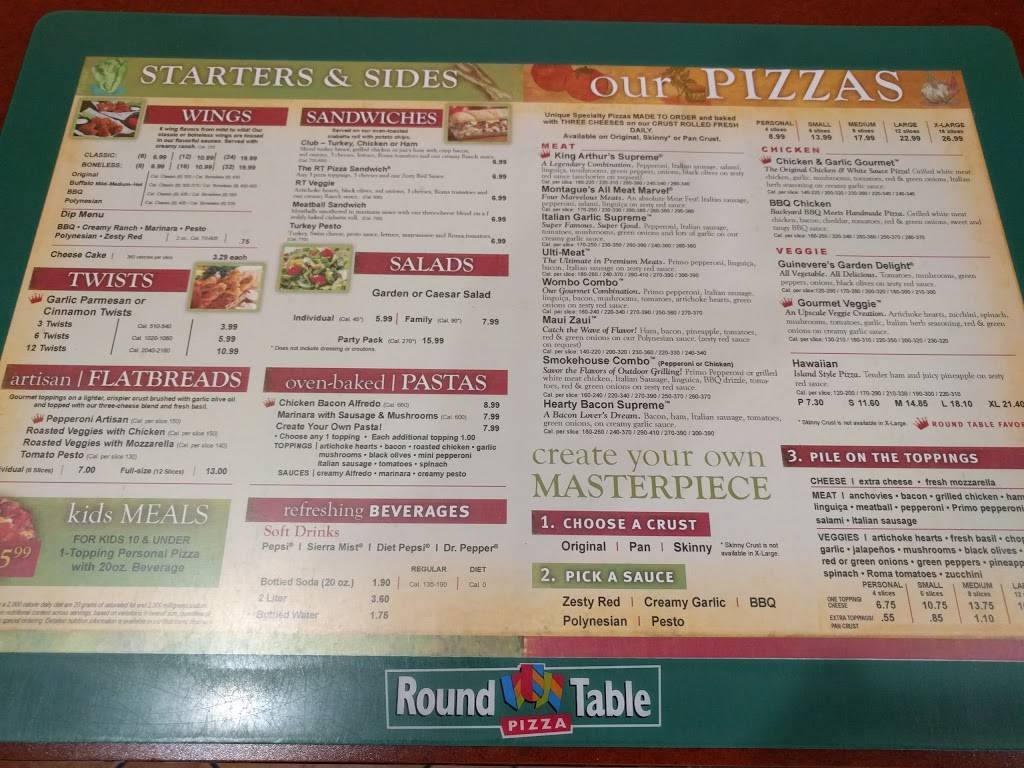 Round Table Pizza | meal delivery | 20519 Devonshire St, Chatsworth, CA 91311, USA | 8183499222 OR +1 818-349-9222