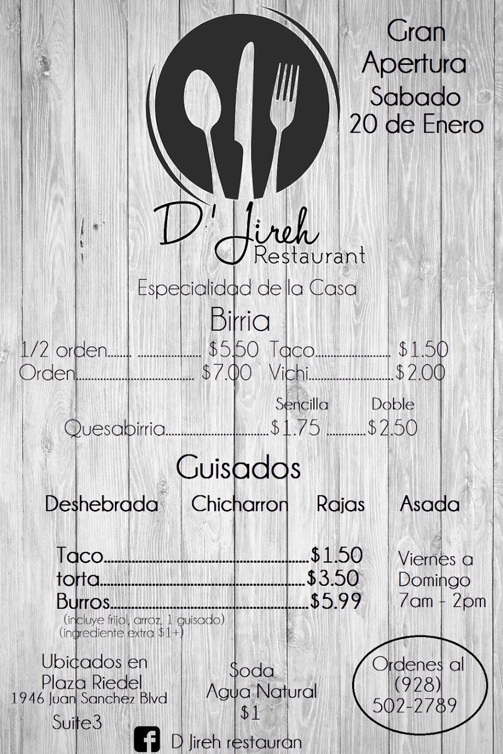 D Jireh Restaurant | restaurant | San Luis, AZ 85349, USA | 9283156272 OR +1 928-315-6272