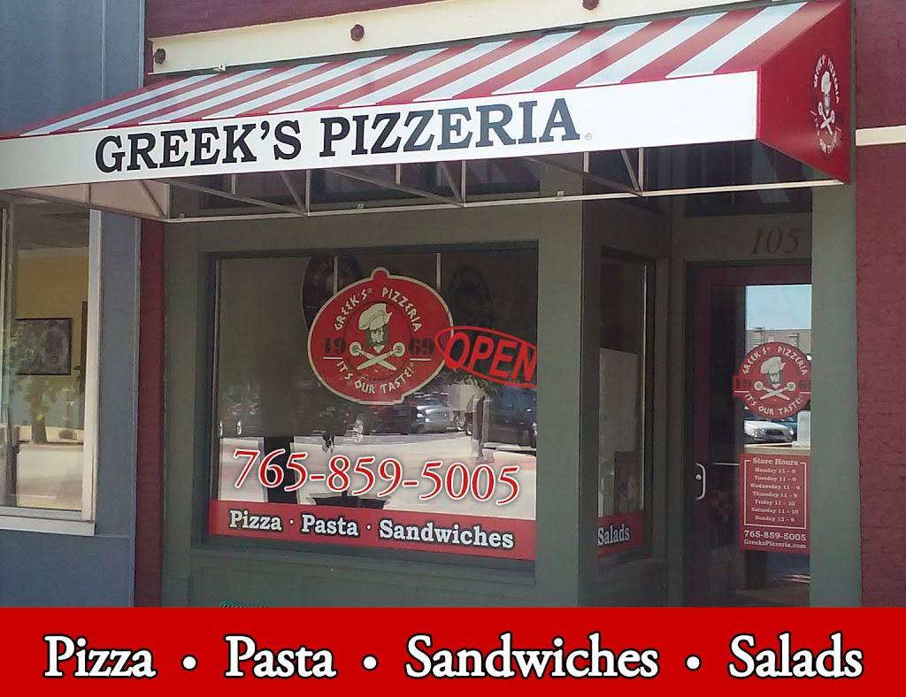Greeks Pizzeria | restaurant | 105 W Main St, Lebanon, IN 46052, USA | 7658595005 OR +1 765-859-5005