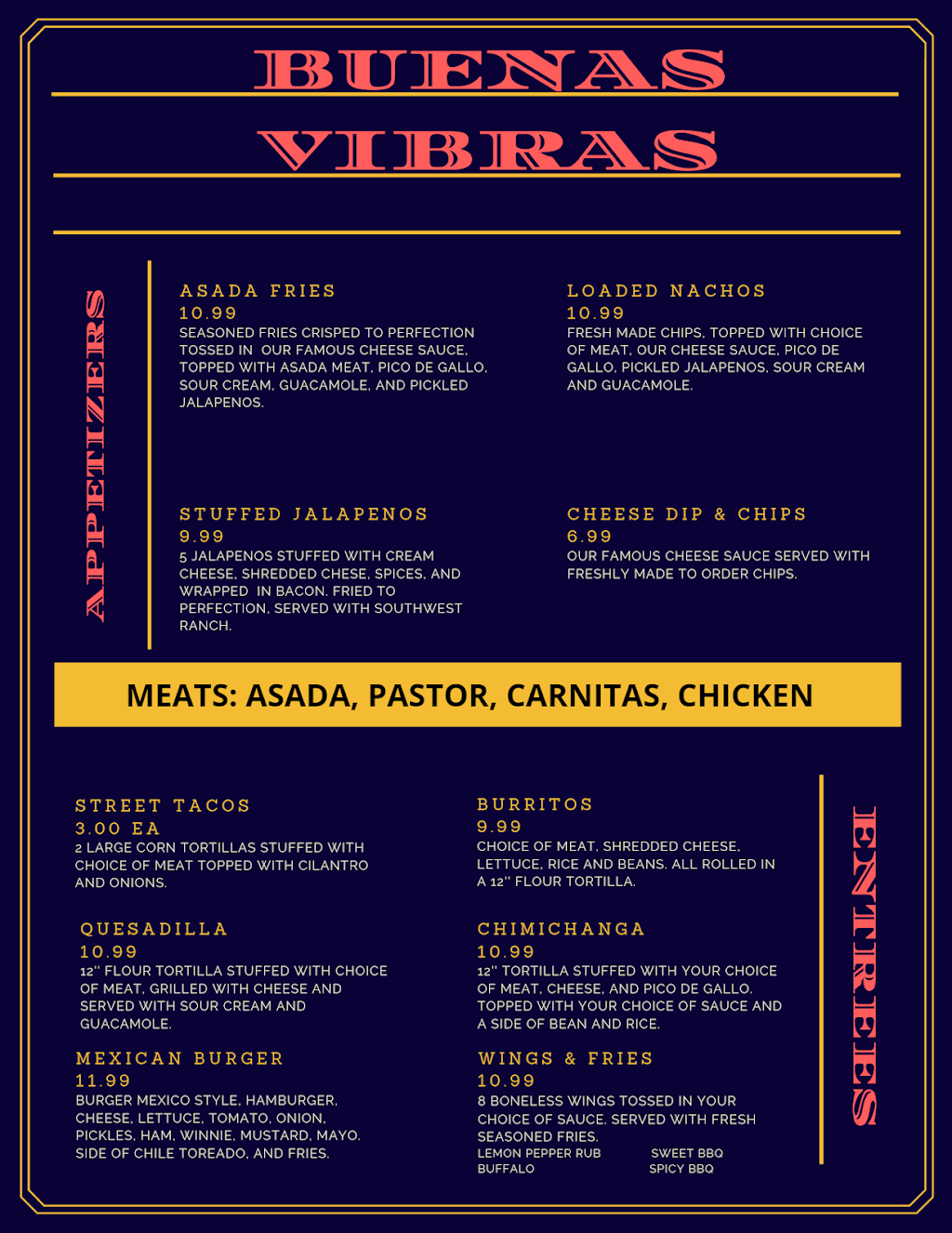 Buenas Vibras Cantina and Grill | restaurant | 1272 N Eastern Ave, Moore, OK 73160, USA | 4058453389 OR +1 405-845-3389
