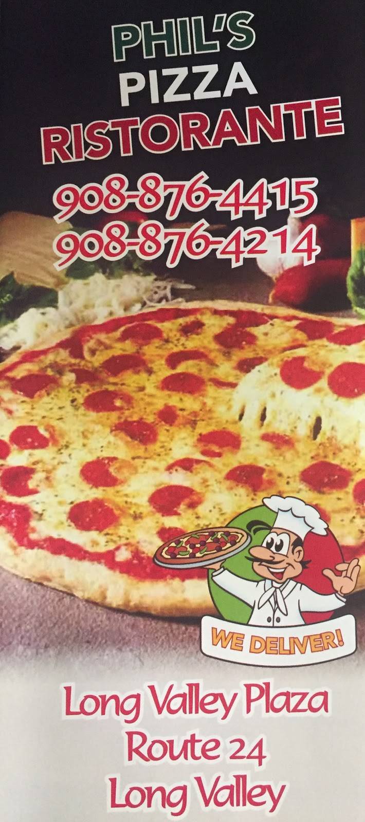 Phils Pizza Restaurant | restaurant | 67 E. Mill Rd, Plaza, Long Valley, NJ 07853, USA | 9088764415 OR +1 908-876-4415