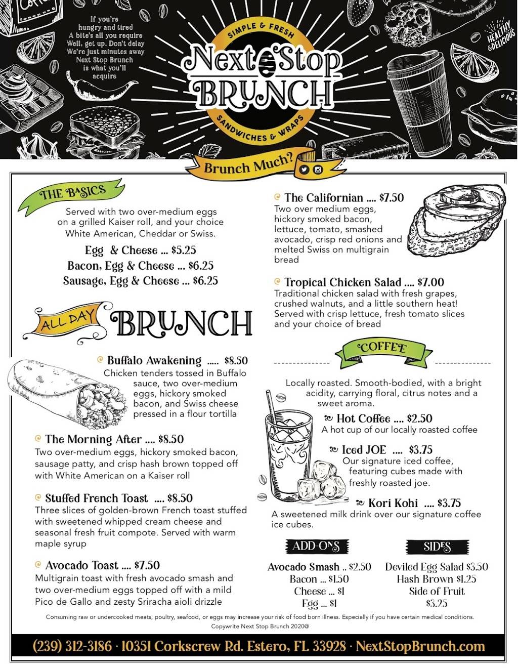 Next Stop Brunch | restaurant | 10351 Corkscrew Rd, Estero, FL 33928, USA | 2393123186 OR +1 239-312-3186