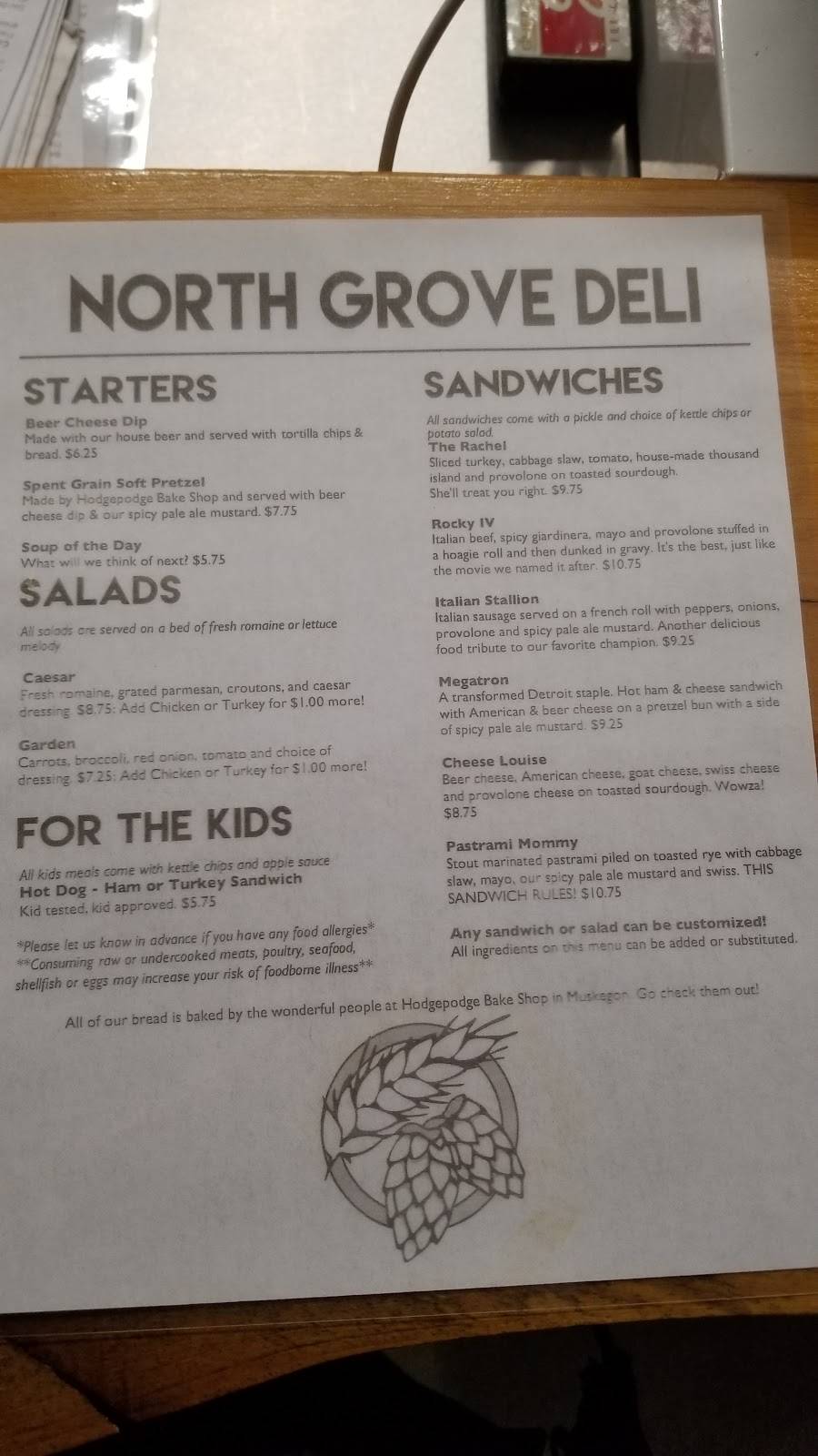 North Grove Brewers | restaurant | 8735 Water St, Montague, MI 49437, USA | 2318940144 OR +1 231-894-0144