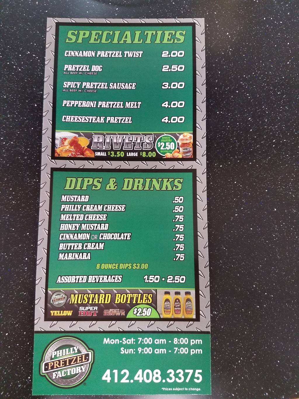 Philly Pretzel Factory | bakery | 2311 Babcock Blvd, Pittsburgh, PA 15237, USA | 4124083375 OR +1 412-408-3375