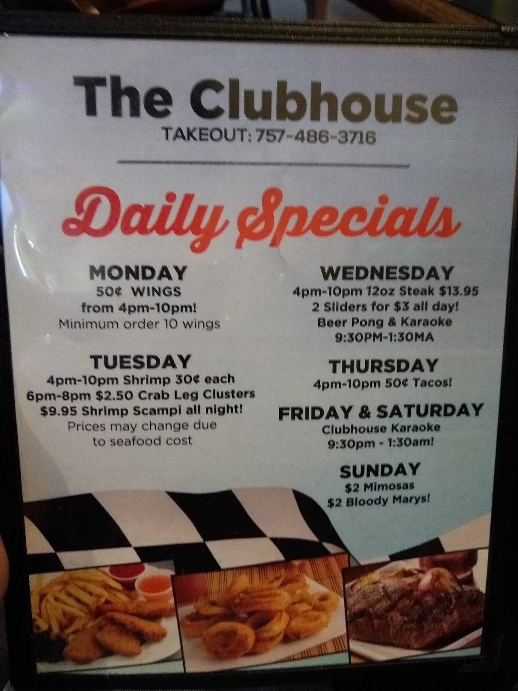 Clubhouse Bar & Grill | restaurant | 3208 Holland Road # 101, Virginia Beach, VA 23453, USA | 7574683716 OR +1 757-468-3716