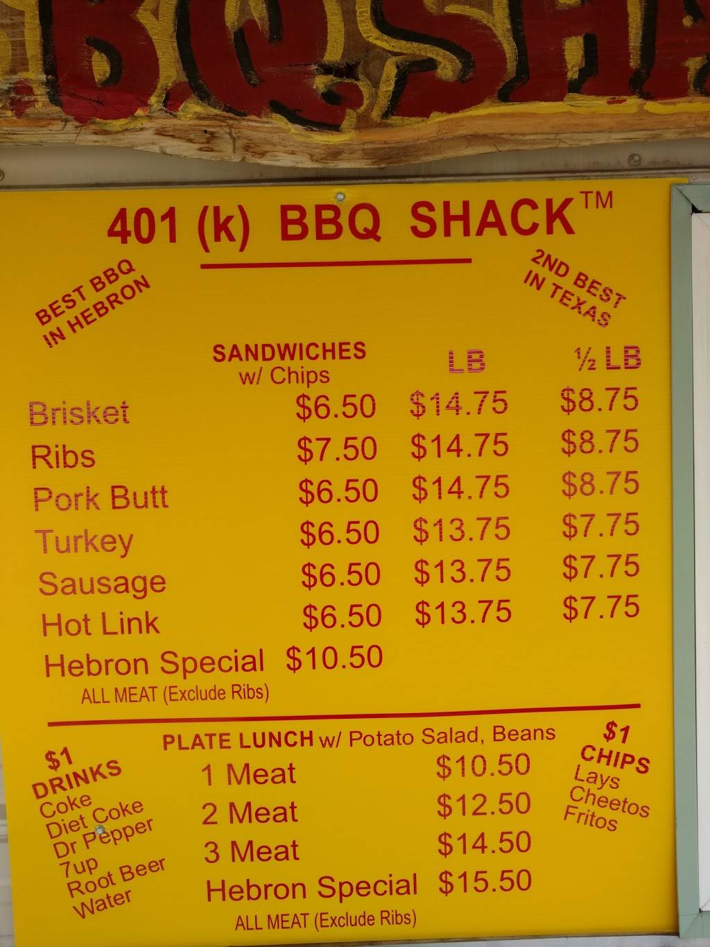 401k Bbq Shack | restaurant | 4211 Charles St, Carrollton, TX 75010, USA | 2149386900 OR +1 214-938-6900