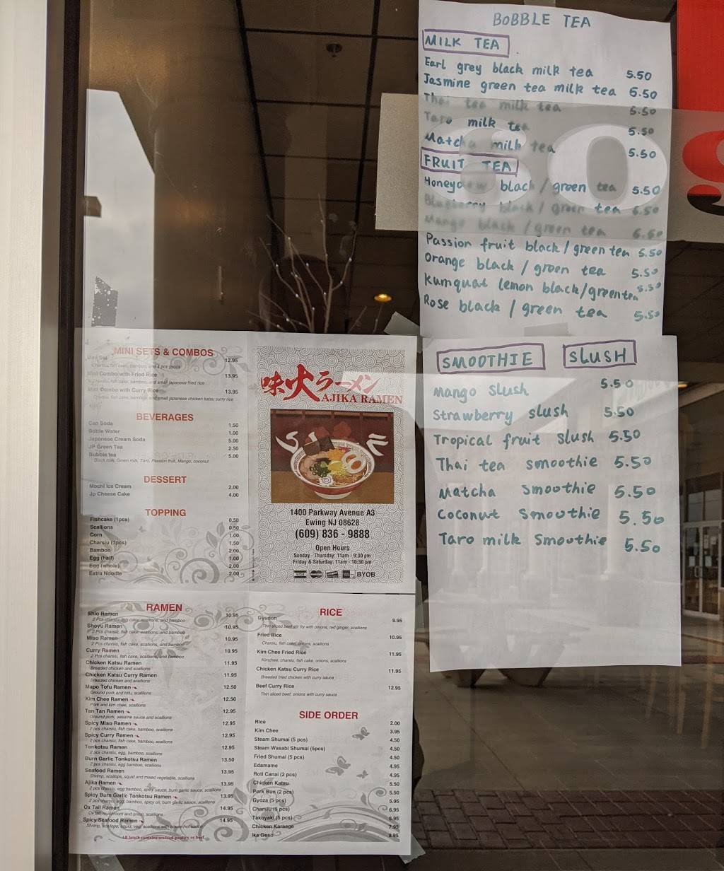 Ajika Ramen | restaurant | 1400 Parkway Ave A3, Ewing Township, NJ 08628, USA | 6098369888 OR +1 609-836-9888