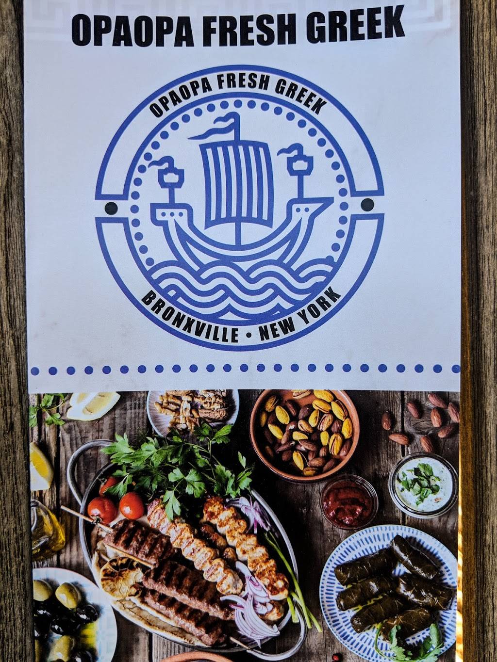 OpaOpa Fresh Greek | restaurant | 116 Pondfield Rd, Bronxville, NY 10708, USA | 9146008129 OR +1 914-600-8129