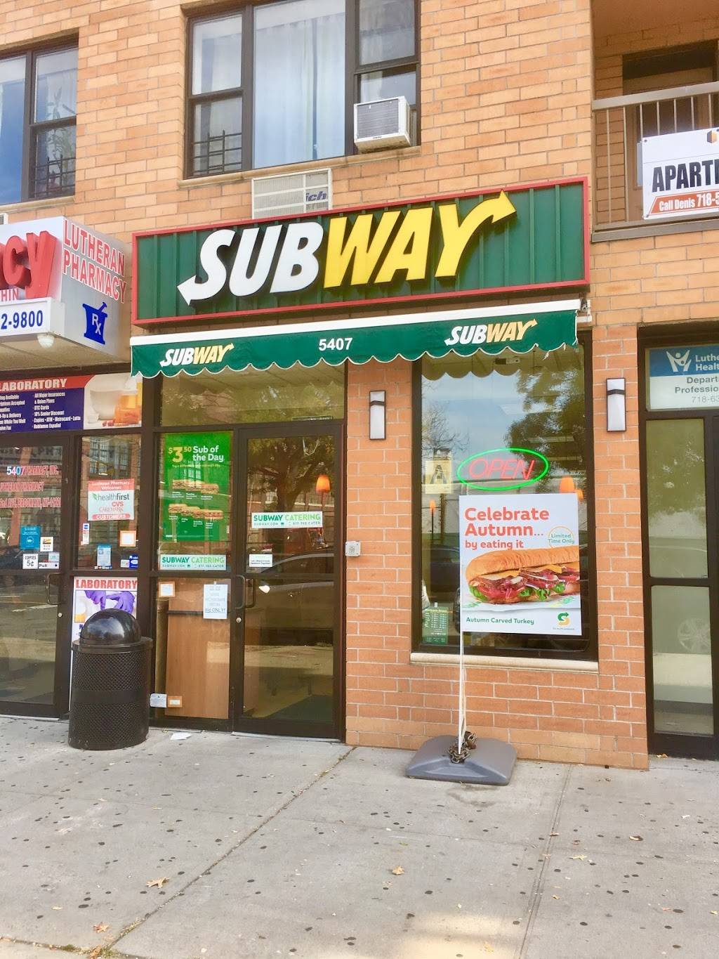 Subway Restaurants | restaurant | 5407 2nd Ave, Brooklyn, NY 11220, USA | 7185677070 OR +1 718-567-7070