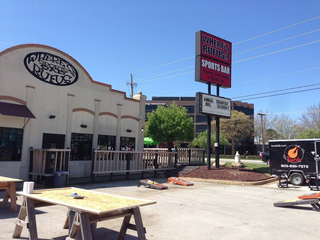 Wheres Rufus Sports Bar | night club | 6100 S Broadway Ave #100, Tyler, TX 75703, USA | 9035819999 OR +1 903-581-9999