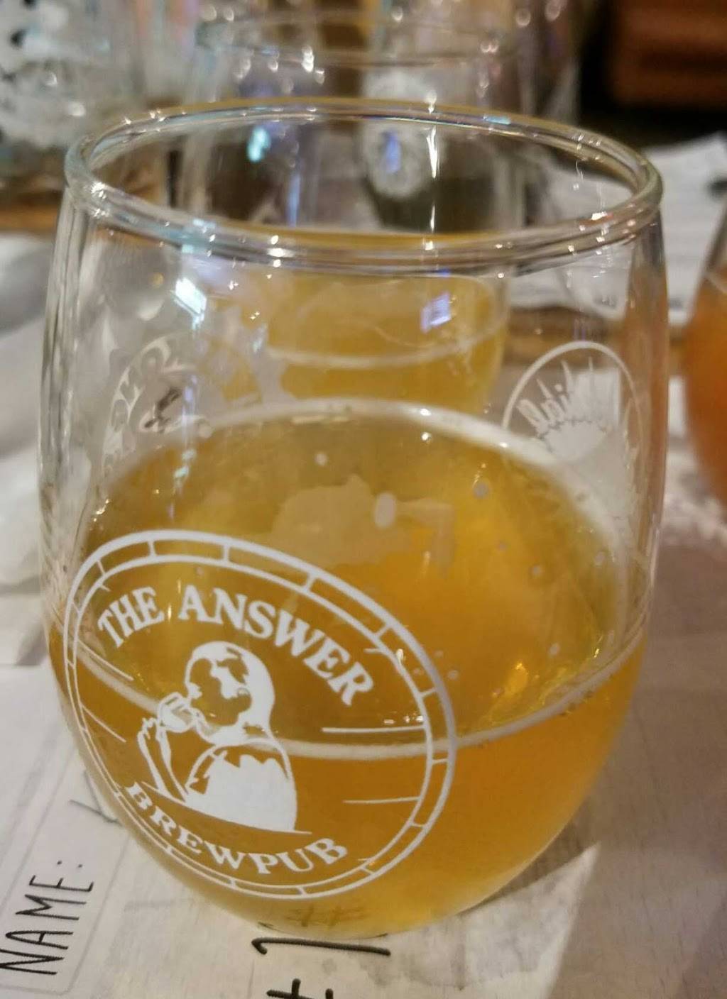 The Answer Brewpub | restaurant | 6008 W Broad St, Richmond, VA 23230, USA | 8042821248 OR +1 804-282-1248