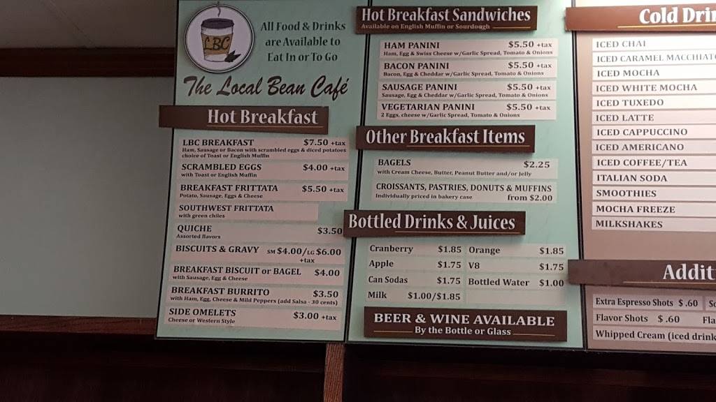 The Local Bean Cafe | restaurant | 7238 Murieta Dr, Rancho Murieta, CA 95683, USA | 9163548544 OR +1 916-354-8544