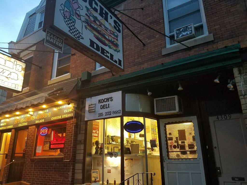 Kochs Deli | restaurant | 4309 Locust St, Philadelphia, PA 19104, USA | 2152228662 OR +1 215-222-8662