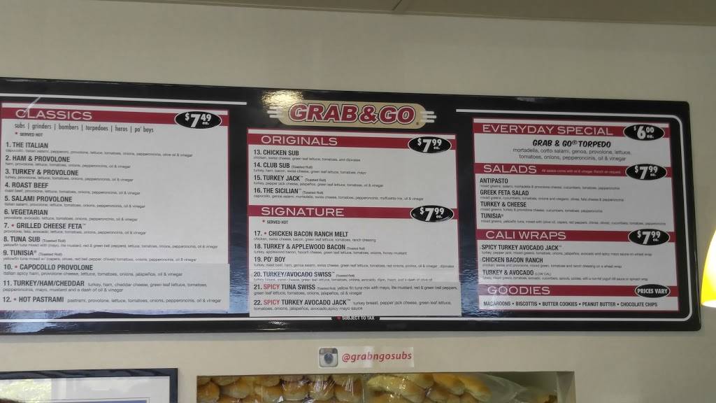 Grab & Go Subs | cafe | 5150 Murphy Canyon Rd, San Diego, CA 92123, USA | 8582795959 OR +1 858-279-5959