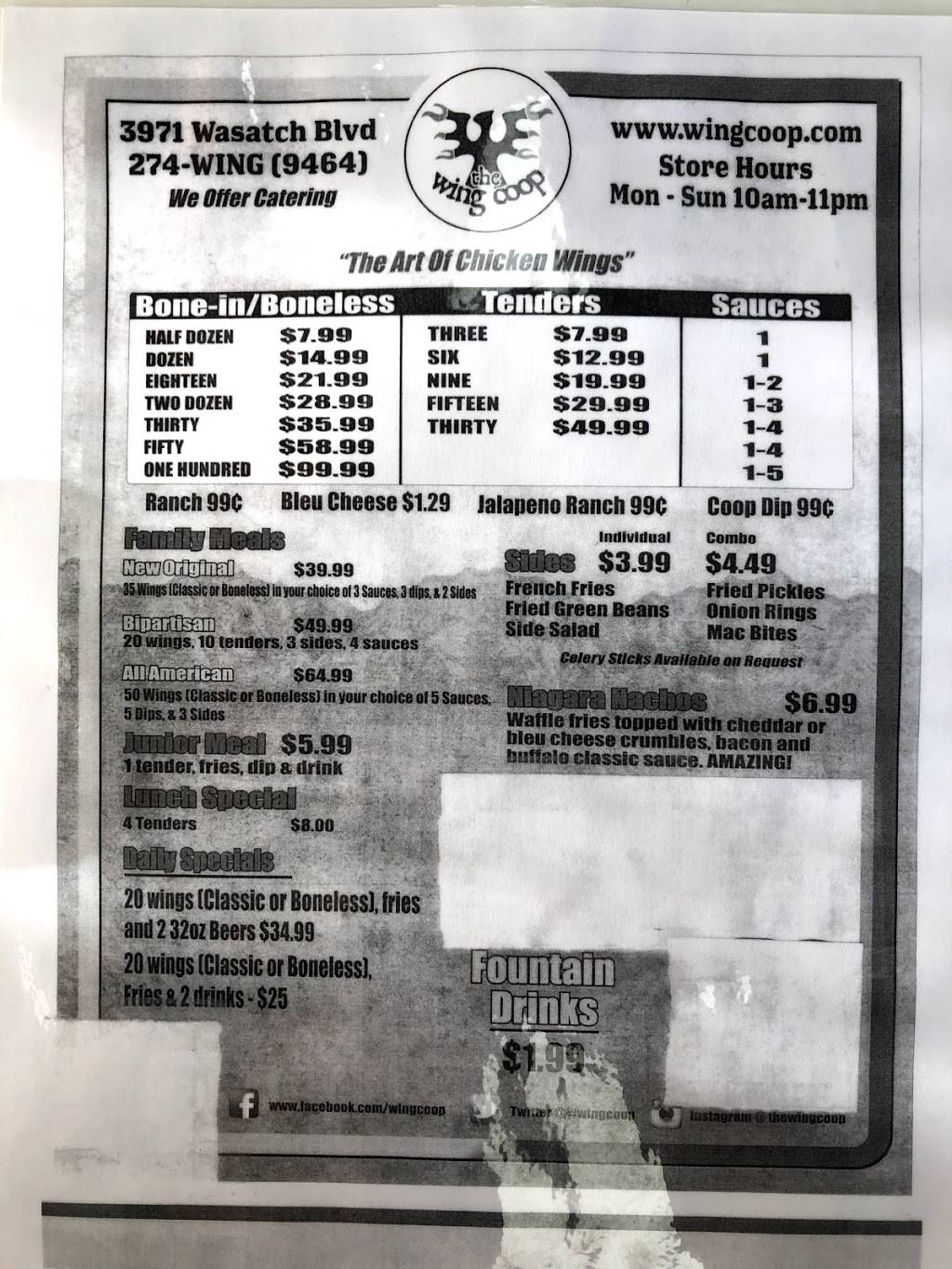 The Wing Coop | restaurant | 569 N 300 W, Salt Lake City, UT 84103, USA | 8012749464 OR +1 801-274-9464