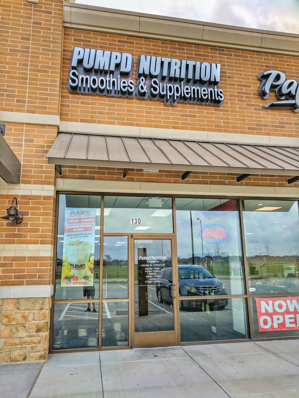 PUMPD NUTRITION & SMOOTHIES FIRETHORNE | restaurant | 1721 Spring Green Blvd #130, Katy, TX 77494, USA | 8324376922 OR +1 832-437-6922
