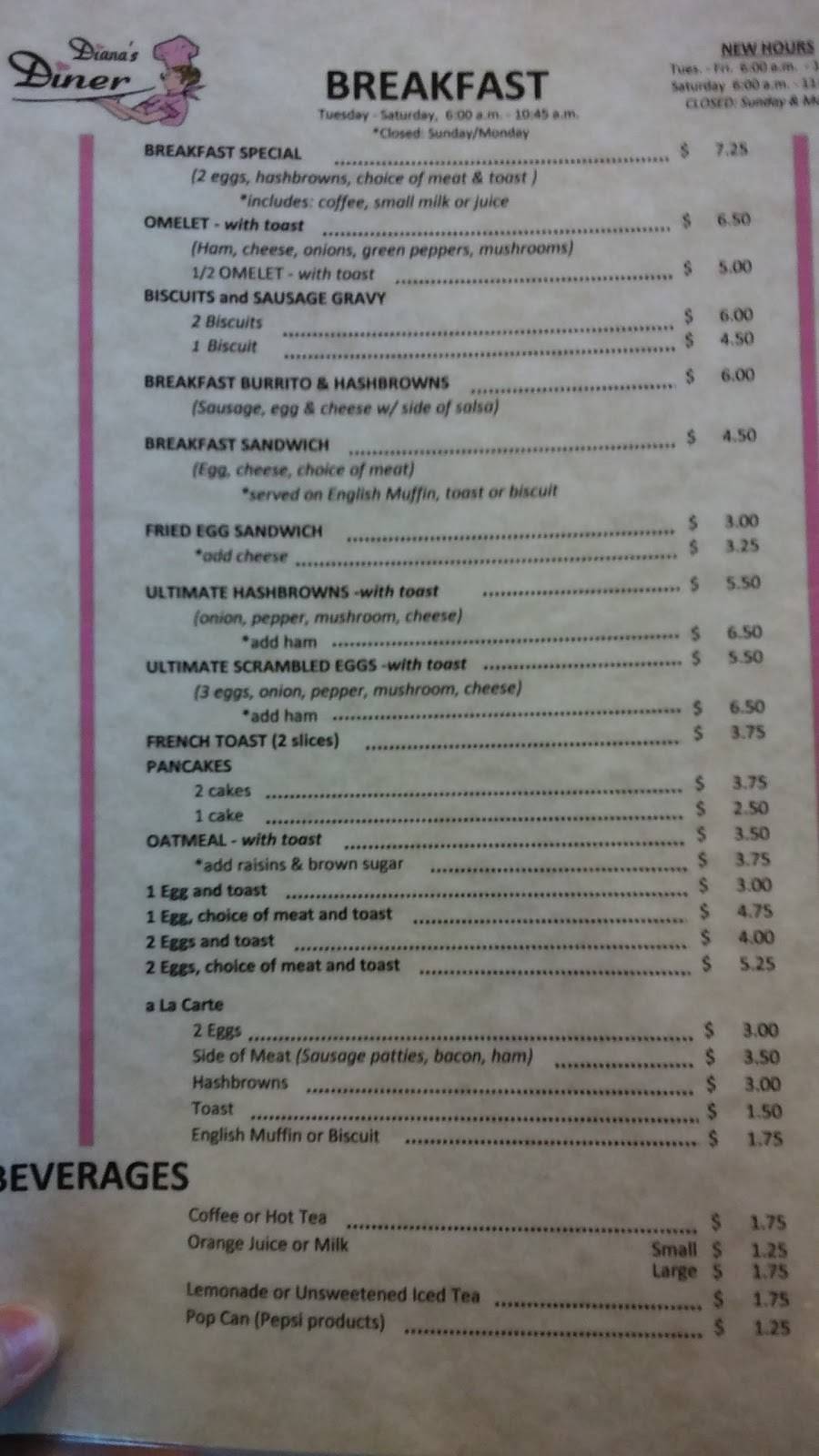 Dianas Diner | restaurant | 574 S Broadway Ave, Albert Lea, MN 56007, USA | 5073771555 OR +1 507-377-1555