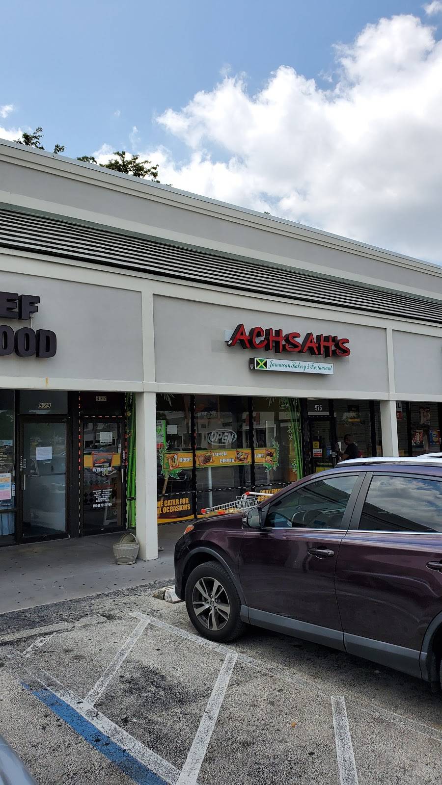 Achsahs Jamaican Restaurant | restaurant | 977 SW 71st Ave, North Lauderdale, FL 33068, USA | 9547215396 OR +1 954-721-5396
