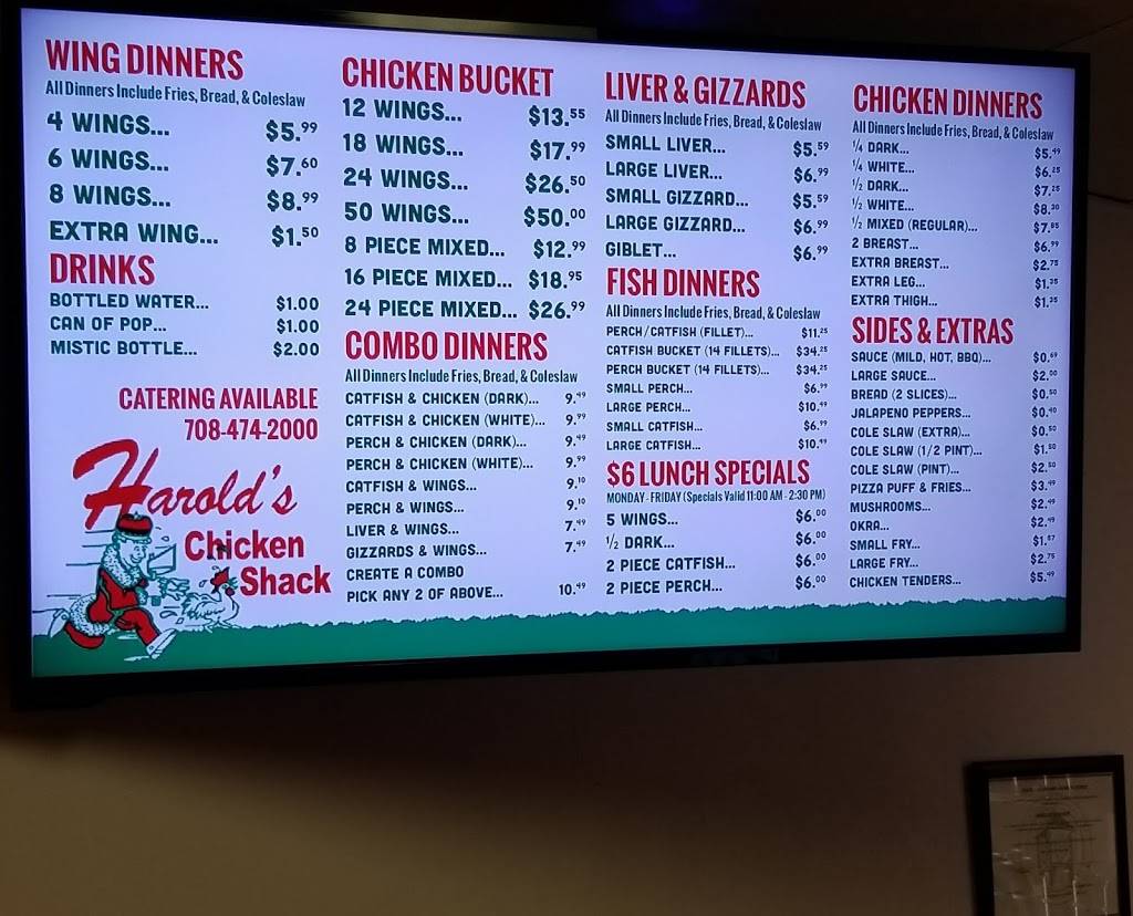 Harolds Chicken Shack | restaurant | 3224 Ridge Rd, Lansing, IL 60438, USA | 7084742000 OR +1 708-474-2000