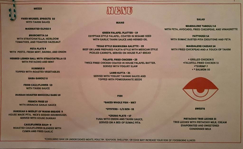 Magdalene | restaurant | 524 Lorimer St, Brooklyn, NY 11211, USA | 3476892988 OR +1 347-689-2988