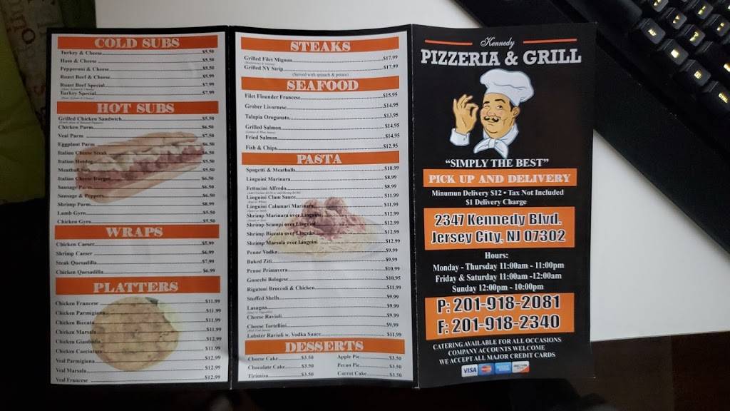 Kennedy Pizzeria & Grill | restaurant | 2351 John F. Kennedy Blvd, Jersey City, NJ 07304, USA | 2019182081 OR +1 201-918-2081