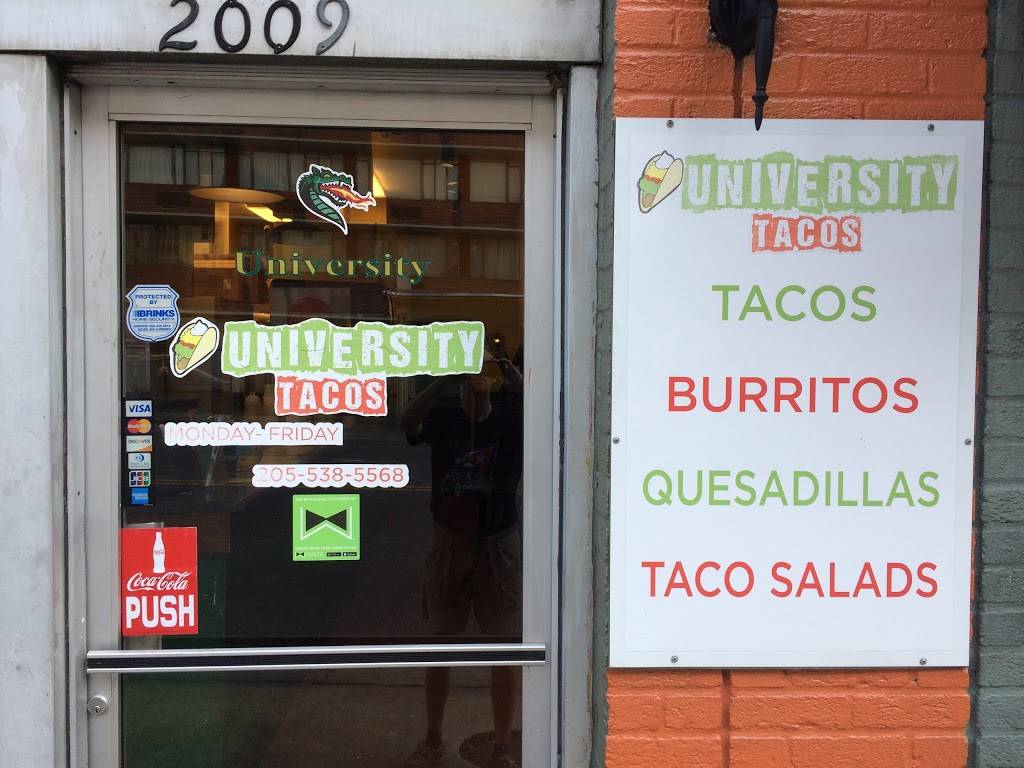 University Tacos and Burritos | restaurant | 2009 University Blvd, Birmingham, AL 35233, USA | 2055385568 OR +1 205-538-5568