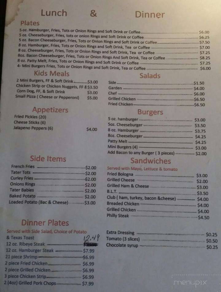 Small Town Diner | restaurant | 719 S Main St, Mt Pleasant, TN 38474, USA | 9313790047 OR +1 931-379-0047