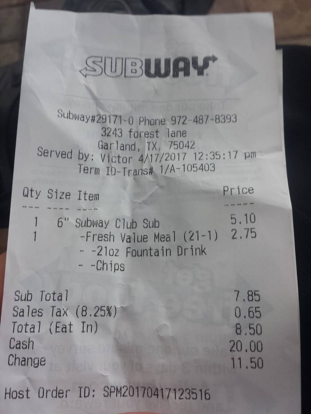 Subway Restaurants | restaurant | 3243 Forest Ln, Garland, TX 75042, USA | 9724878393 OR +1 972-487-8393