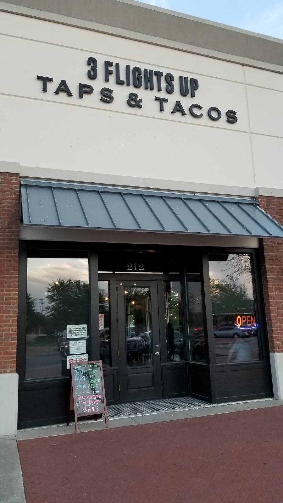 3 Flights Up Taps & Tacos | restaurant | 2832 Eldorado Pkwy # 212, Little Elm, TX 75068, USA | 2146181631 OR +1 214-618-1631
