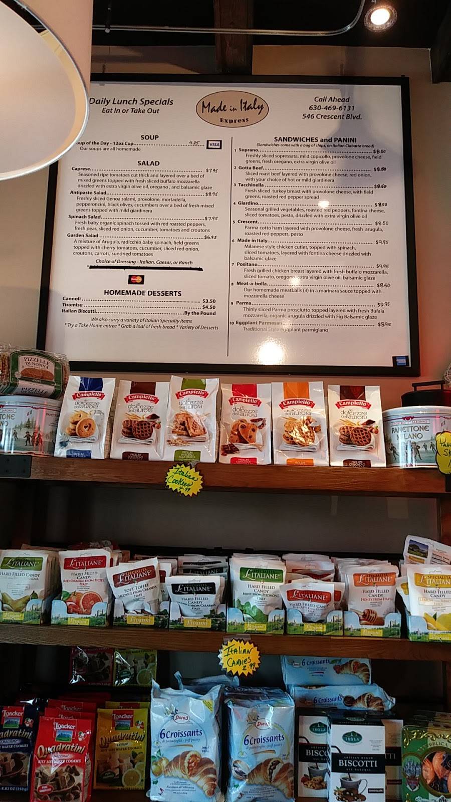 Made in Italy Express | restaurant | 546 Crescent Blvd, Glen Ellyn, IL 60137, USA | 6304696131 OR +1 630-469-6131