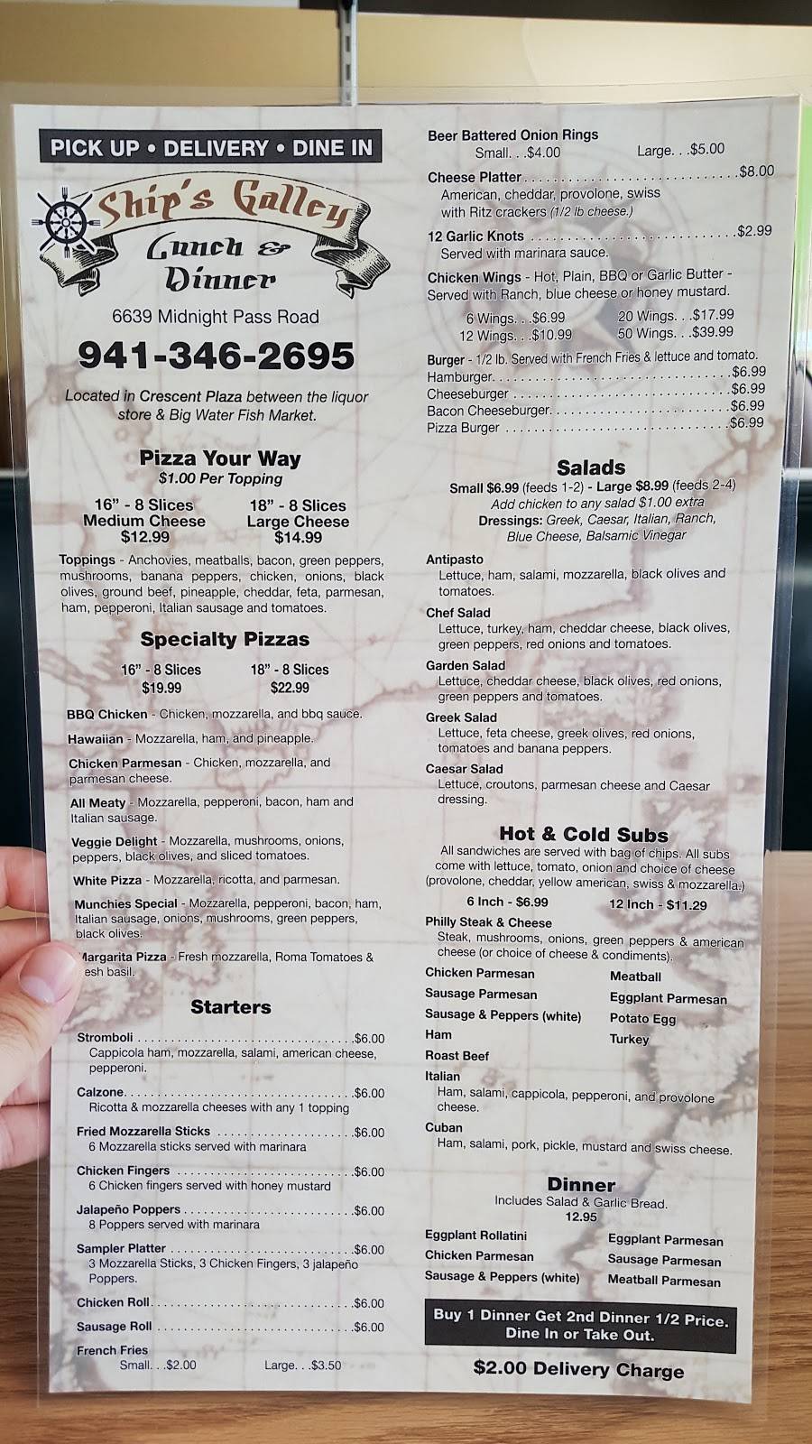 Ships Galley Cafe | restaurant | 6639 Midnight Pass Rd, Sarasota, FL 34242, USA | 9413462695 OR +1 941-346-2695