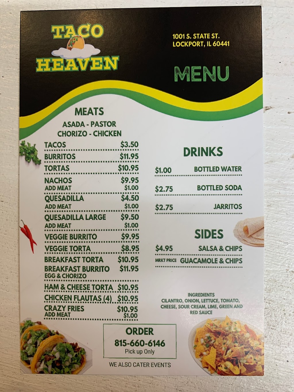 Taco Heaven of Lockport | restaurant | 1001 S State St, Lockport, IL 60441, USA | 8156606146 OR +1 815-660-6146