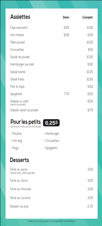 Cantine Des Dee | restaurant | 946 Boulevard Frontenac O, Thetford Mines, QC G6G 6K3, Canada | 4183388669 OR +1 418-338-8669