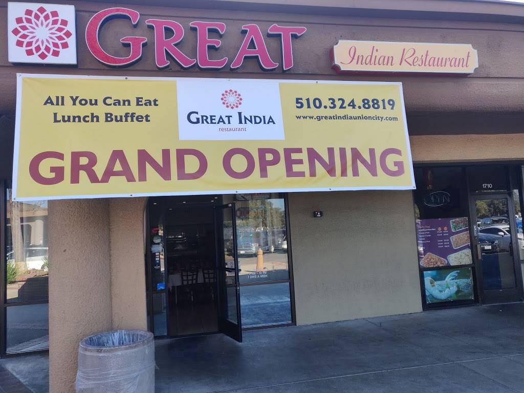 Great India Restaurant | restaurant | 1706 Decoto Rd, Union City, CA 94587, United States | 5103248819 OR +1 510-324-8819
