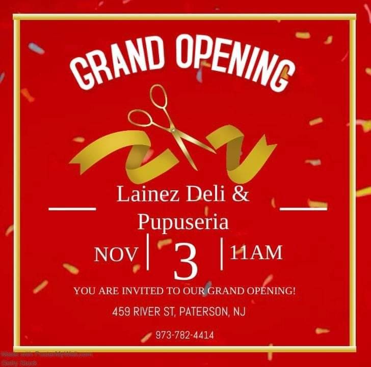Lainez DELI & pupuseria | restaurant | 459 River St, Paterson, NJ 07524, USA | 9737824414 OR +1 973-782-4414