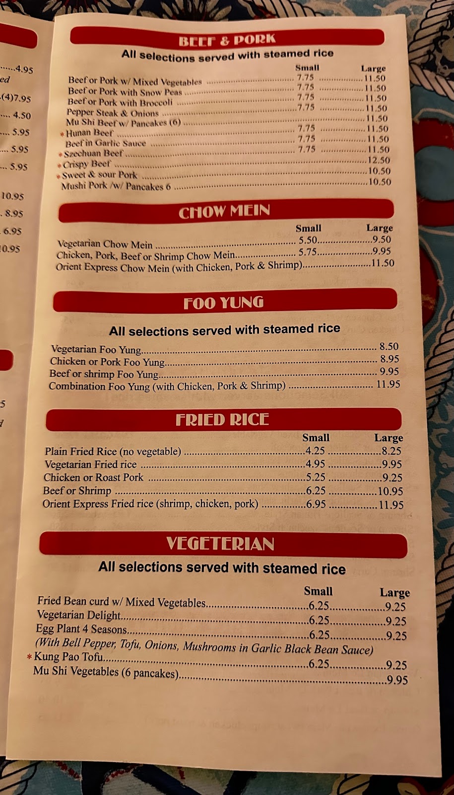 Orient Express | restaurant | 5467 Deale Churchton Rd, Churchton, MD 20733, USA | 4108677711 OR +1 410-867-7711