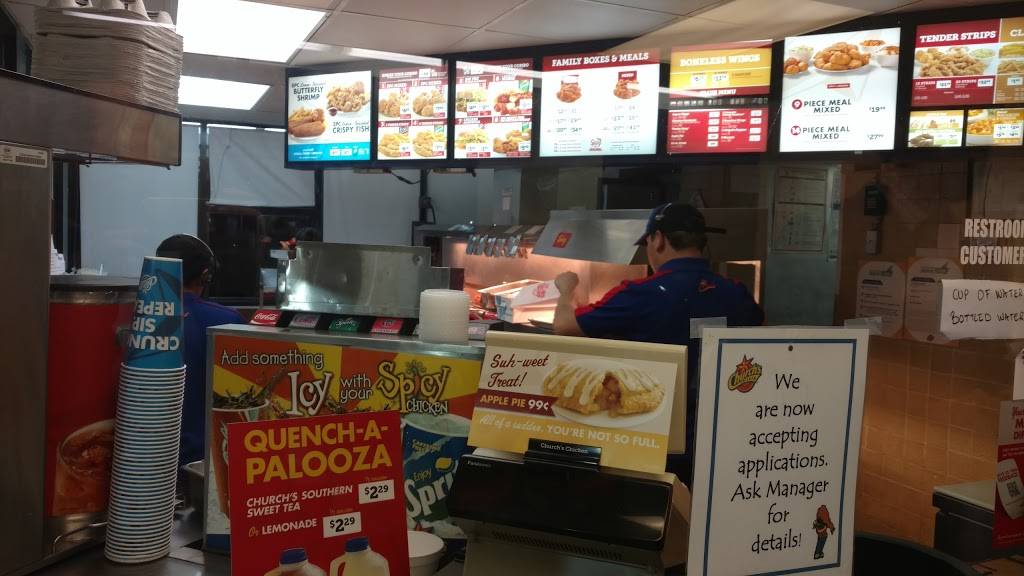 Churchs Chicken | restaurant | 1105 W Mission Blvd, Pomona, CA 91766, USA | 9096224477 OR +1 909-622-4477