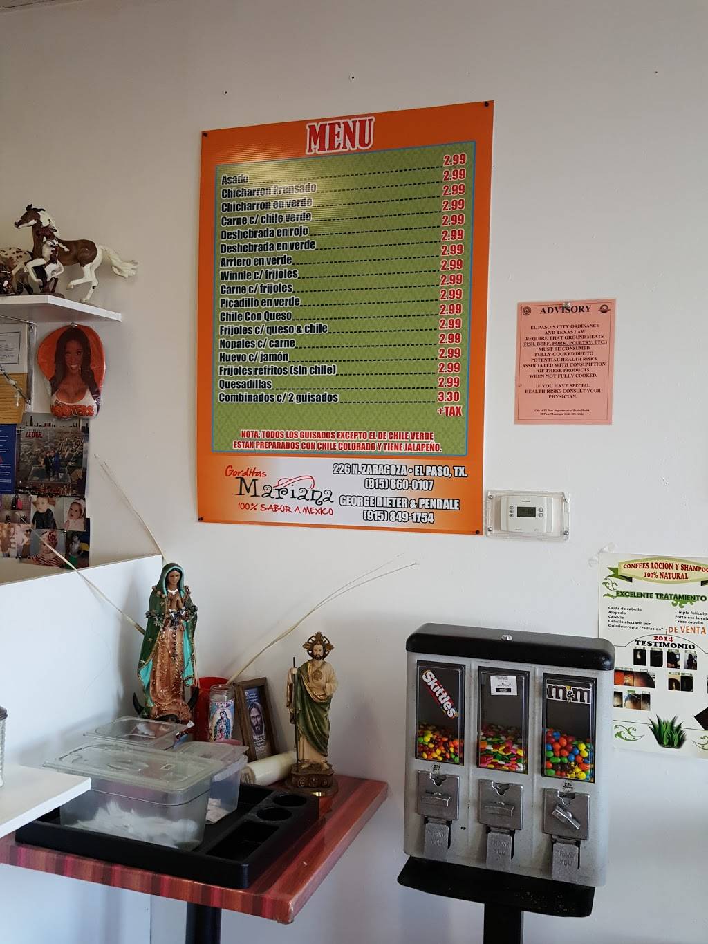 Gorditas Mariana #2 | restaurant | 1470 George Dieter Dr, El Paso, TX 79936, USA | 9152637880 OR +1 915-263-7880