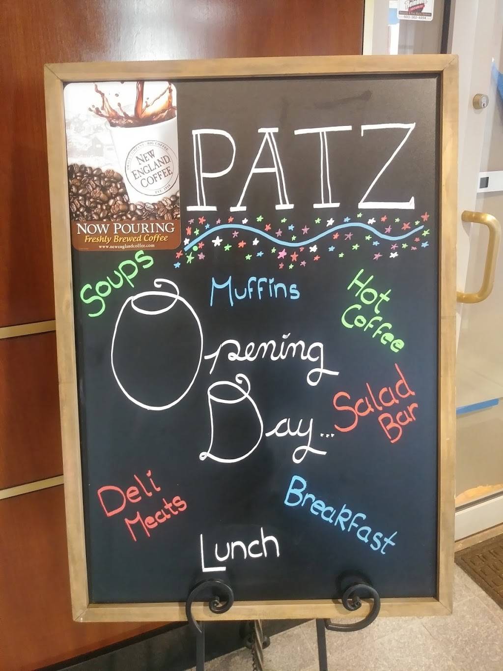Patz Deli | restaurant | 900 Elm Street Suite 102 (Lobby of Brady Sullivan Bldg, Manchester, NH 03101, USA | 6036447289 OR +1 603-644-7289