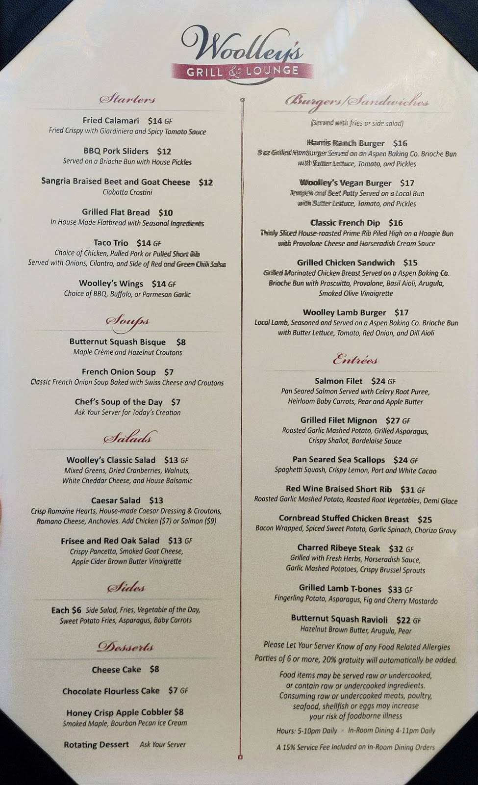 Woolleys Grill & Lounge | restaurant | 16450 E 40th Cir, Aurora, CO 80011, USA | 7205993750 OR +1 720-599-3750