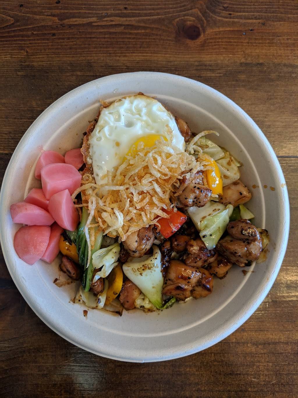 BBQ+RICE Korean BBQ Bowl | restaurant | 7363 Sunset Blvd, Los Angeles, CA 90046, USA | 3234985772 OR +1 323-498-5772