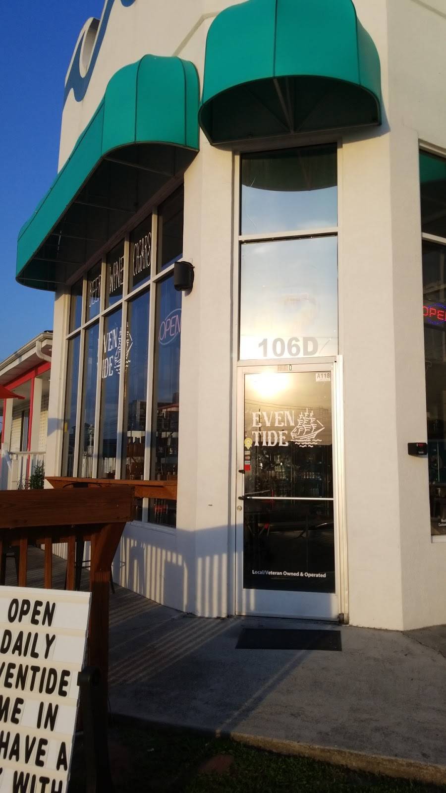 Eventide - Beer, Wine, Cigars | restaurant | 106 N New River Dr, Surf City, NC 28445, USA | 9109288012 OR +1 910-928-8012