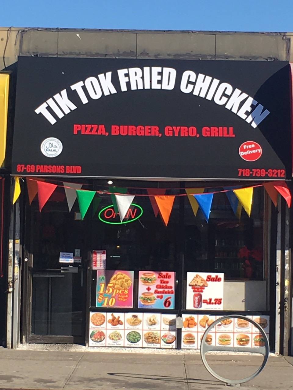 Tik Tok Fried Chicken | restaurant | 87-69 Parsons Blvd, Jamaica, NY 11432, USA | 7187393212 OR +1 718-739-3212