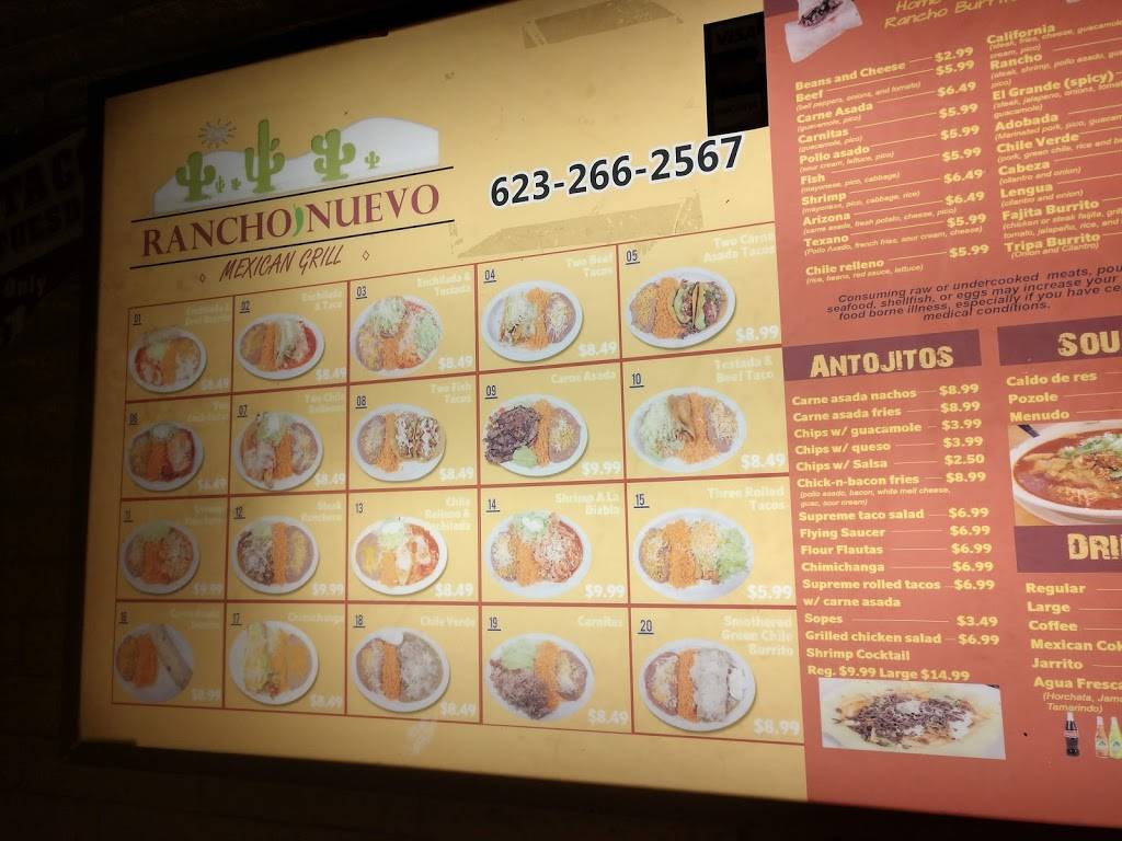 Rancho Nuevo Mexican Grill | restaurant | 5946-5950 W Bethany Home Rd, Glendale, AZ 85301, USA | 6232662567 OR +1 623-266-2567