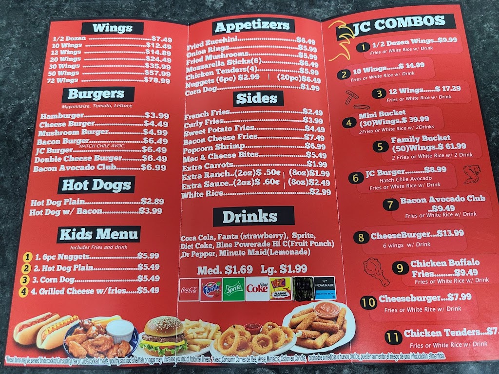 JC Wings | restaurant | 437 S Gilbert Rd, Mesa, AZ 85204, USA | 4805908185 OR +1 480-590-8185