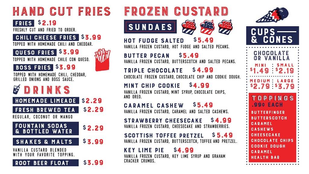 Boss Chicken and Custard | restaurant | 6450 Desert Blvd N Building F, Suite 101, El Paso, TX 79912, USA | 9152135428 OR +1 915-213-5428