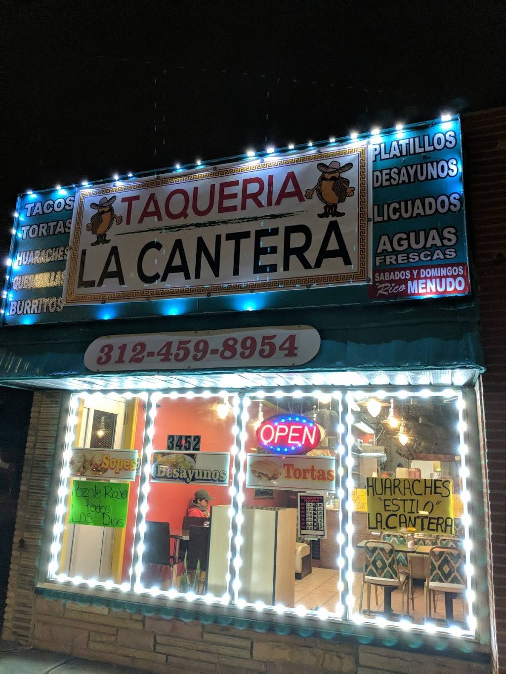 Taqueria La Cantera | restaurant | 3452 S Western Ave, Chicago, IL 60608, USA | 3124598954 OR +1 312-459-8954
