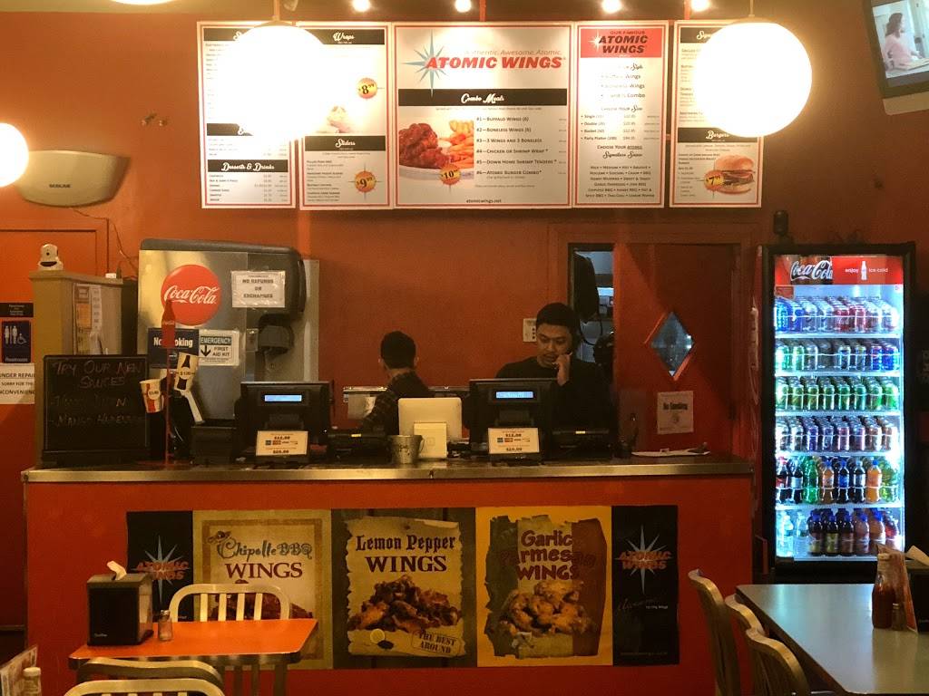 Atomic Wings | restaurant | 2090 Frederick Douglass Blvd, New York, NY 10026, USA | 2126662904 OR +1 212-666-2904
