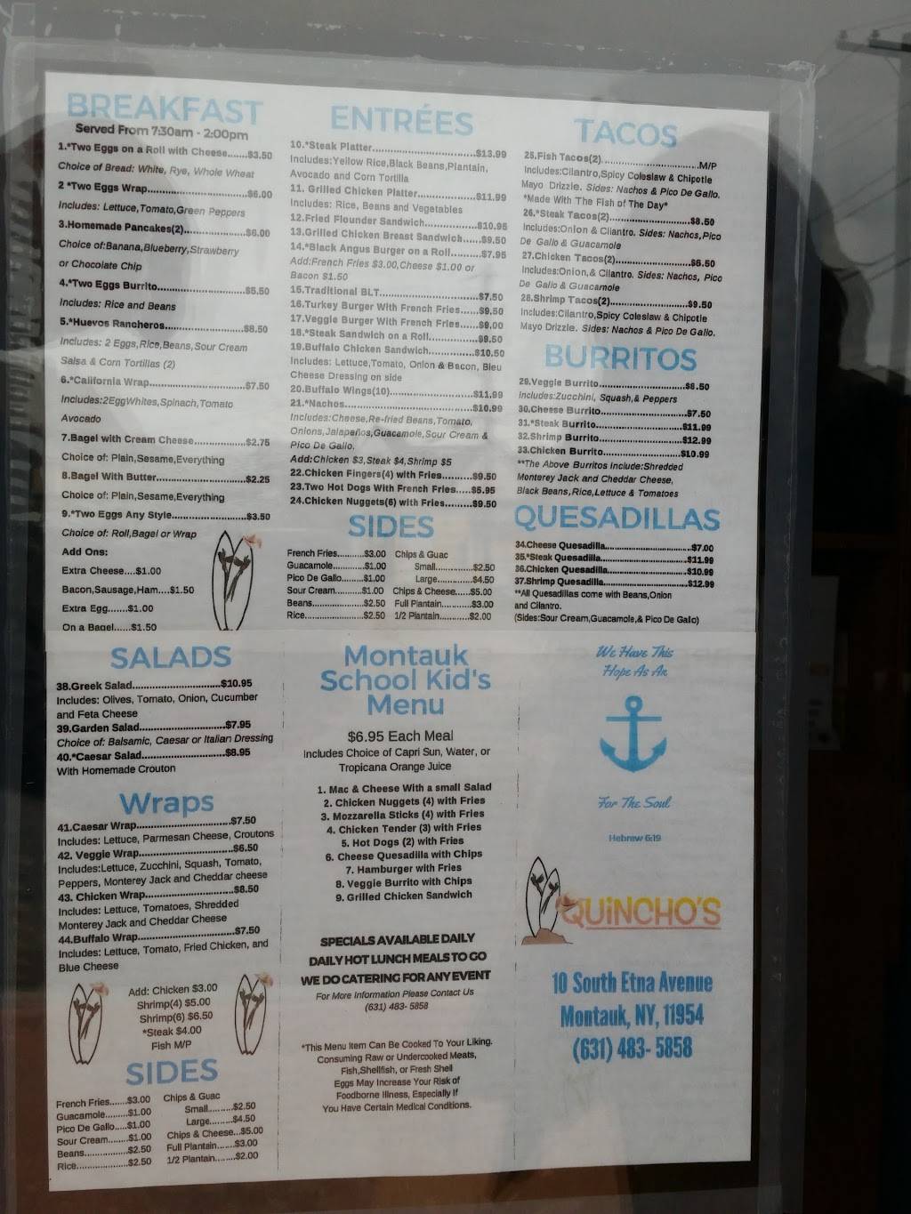 Quinchos | restaurant | 10 S Etna Ave, Montauk, NY 11954, USA | 6314835858 OR +1 631-483-5858